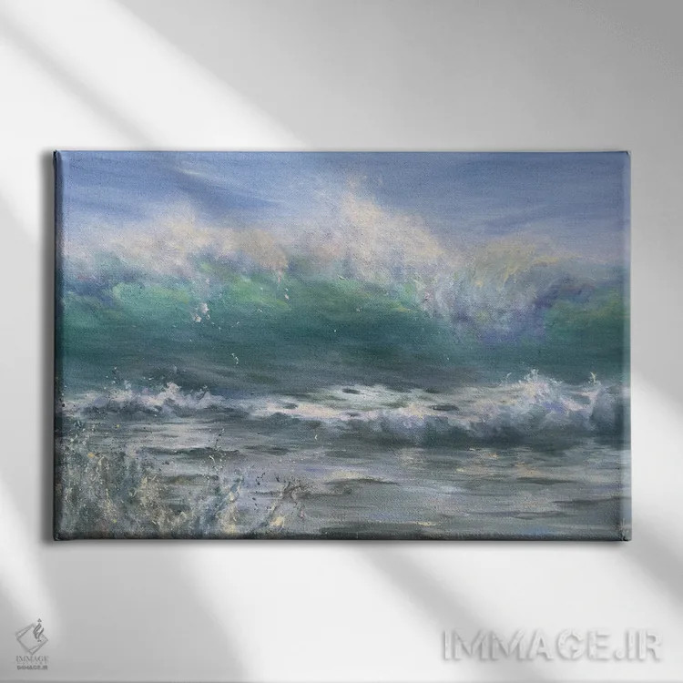 تابلو طوفان آفتابی اثر آلسیا یرمیوا - نمای روبهرو روی دیوار