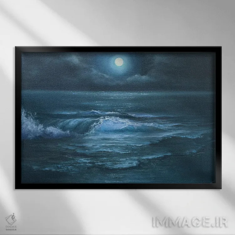 تابلو گیرندهٔ مهتاب اثر آلسیا یرمیوا - نمای قابدار مشکی