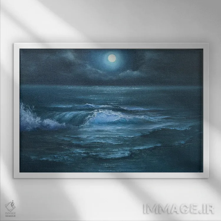 تابلو گیرندهٔ مهتاب اثر آلسیا یرمیوا - نمای قابدار سفید