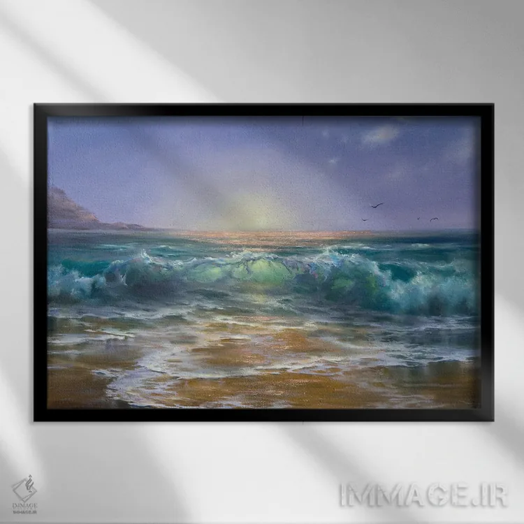 تابلو انفجار نور اثر آلسیا یرمیوا - نمای قابدار مشکی