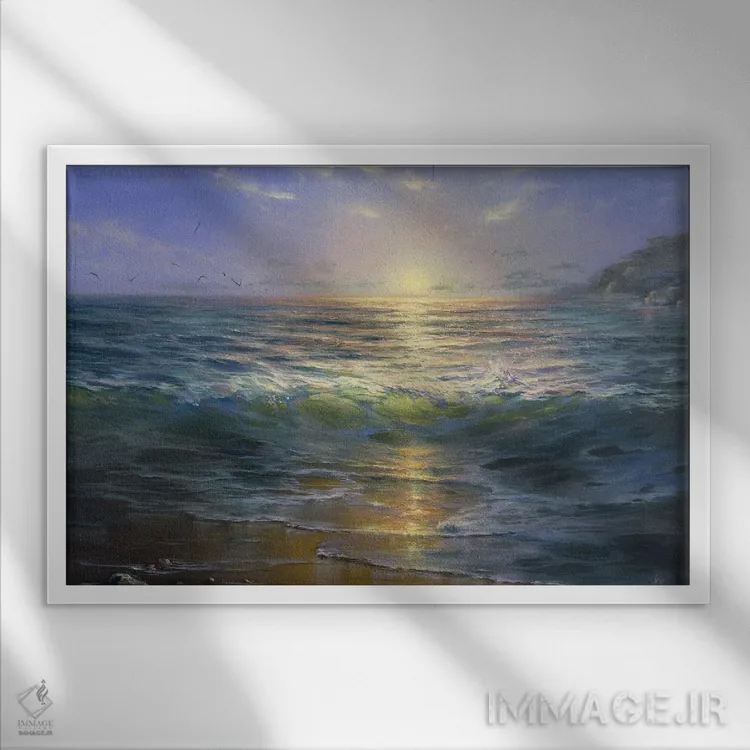 تابلو نور باش اثر آلسیا یرمیوا - نمای قابدار سفید