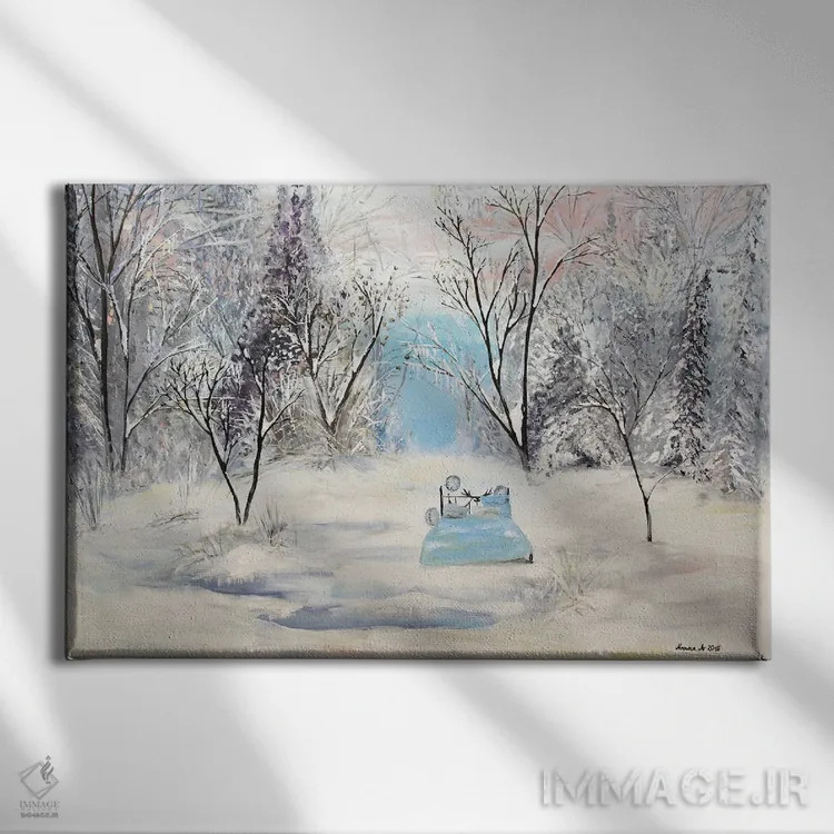 تابلو رویای یخزده اثر اگنیشکا تورک - نمای روبهرو روی دیوار