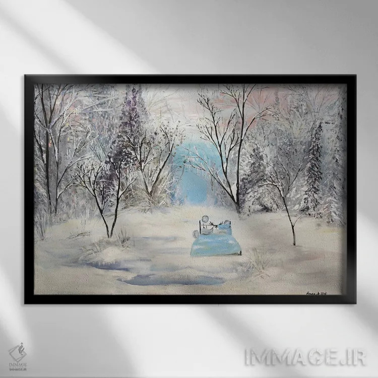 تابلو رویای یخزده اثر اگنیشکا تورک - نمای قابدار مشکی