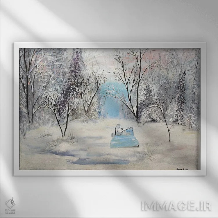 تابلو رویای یخزده اثر اگنیشکا تورک - نمای قابدار سفید
