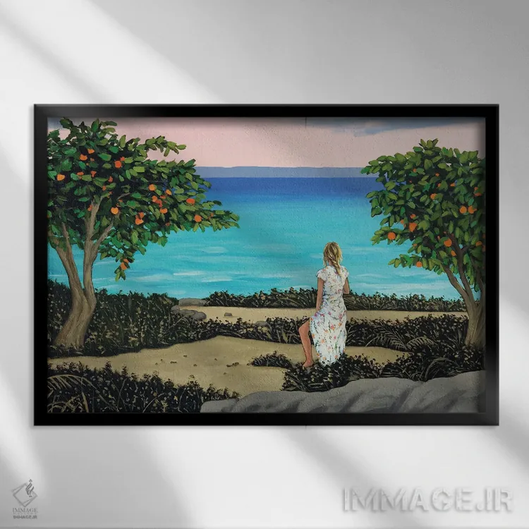 تابلو پرتقالها (میوه) اثر اگنیشکا تورک - نمای قابدار مشکی