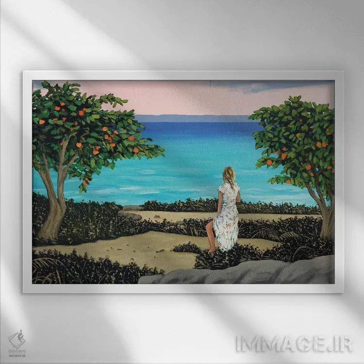 تابلو پرتقالها (میوه) اثر اگنیشکا تورک - نمای قابدار سفید