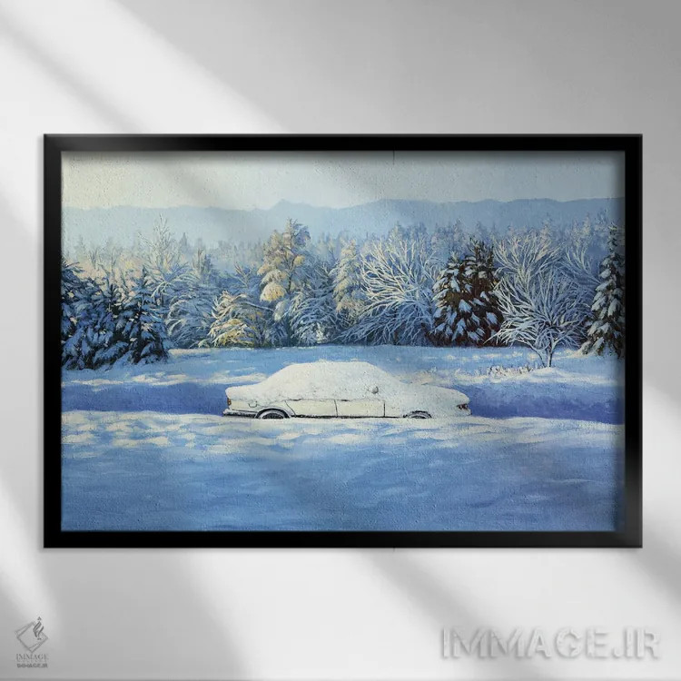 تابلو سفر به زاکوپانه (شهر لهستان) اثر اگنیشکا تورک - نمای قابدار مشکی