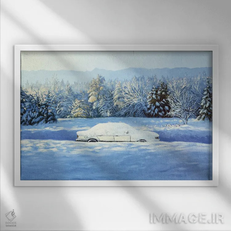 تابلو سفر به زاکوپانه (شهر لهستان) اثر اگنیشکا تورک - نمای قابدار سفید