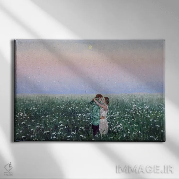 تابلو تابستان کیهانی اثر اگنیشکا تورک - نمای روبهرو روی دیوار