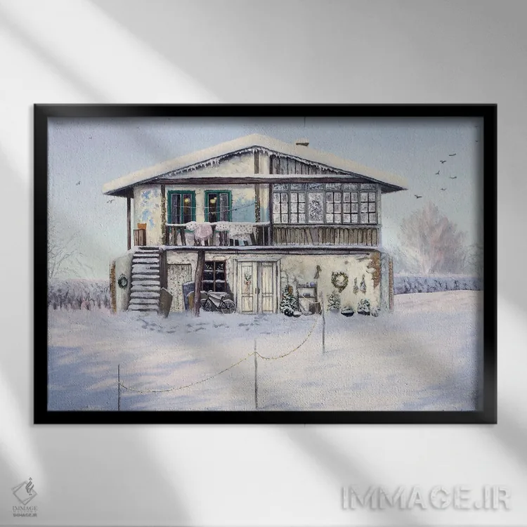 تابلو و اینکه تو را ترک نخواهم کرد اثر اگنیشکا تورک - نمای قابدار مشکی