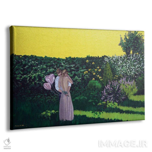 تابلو عشق گرمترین رنگ است اثر اگنیشکا تورک - نمای پرسپکتیو محصول