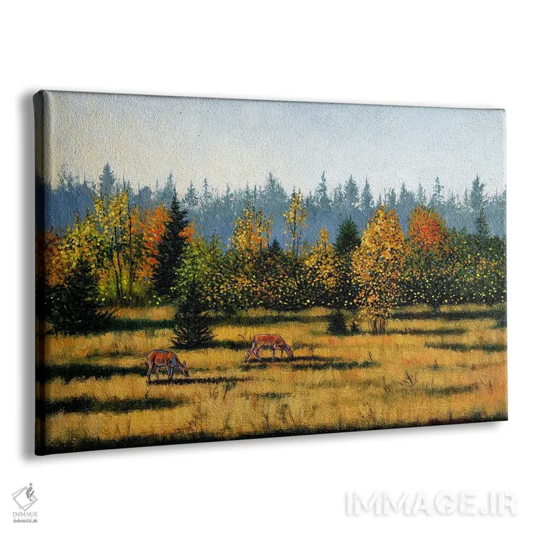 تابلو آهو در پاییز اثر اگنیشکا تورک - نمای پرسپکتیو محصول