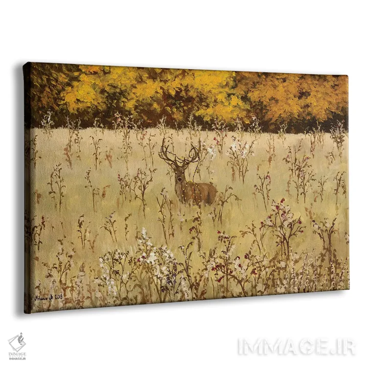 تابلو گوزن پاییزی اثر اگنیشکا تورک - نمای پرسپکتیو محصول