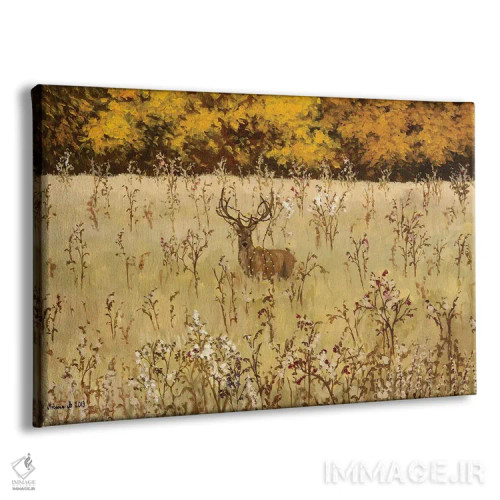 تابلو گوزن پاییزی اثر اگنیشکا تورک - نمای پرسپکتیو محصول