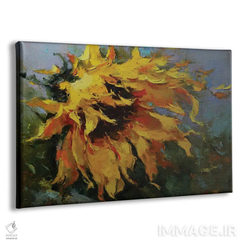 تابلو گل آفتابگردان اثر عزیز سلیماناف - نمای پرسپکتیو محصول