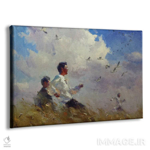 تابلو رویای پرواز اثر عزیز سلیماناف - نمای پرسپکتیو محصول