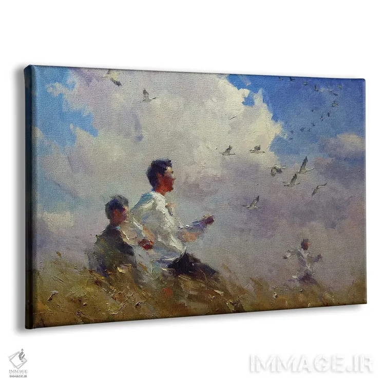 تابلو رویای پرواز اثر عزیز سلیماناف - نمای پرسپکتیو محصول