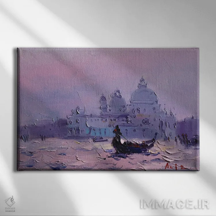 تابلو صبح در ونیز اثر عزیز سلیماناف - نمای روبهرو روی دیوار
