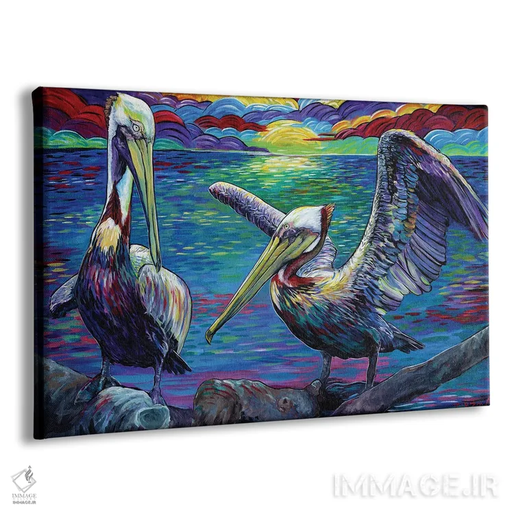 تابلو دو پلیکان در غروب اثر آماندا زیرزو - نمای پرسپکتیو محصول