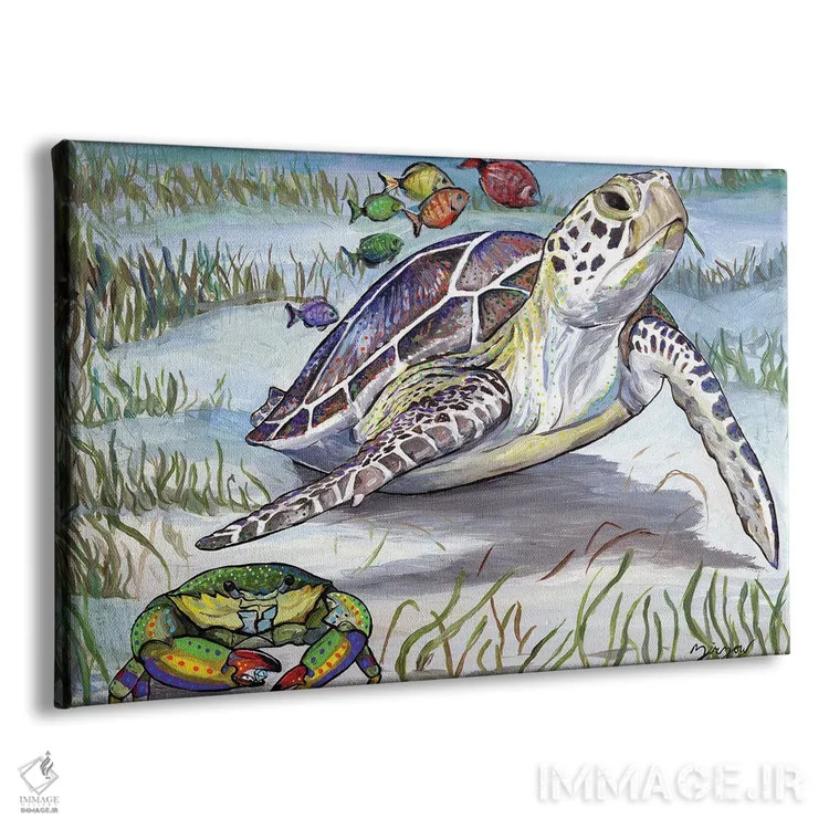 تابلو خرچنگ و جواهر اثر آماندا زیرزو - نمای پرسپکتیو محصول