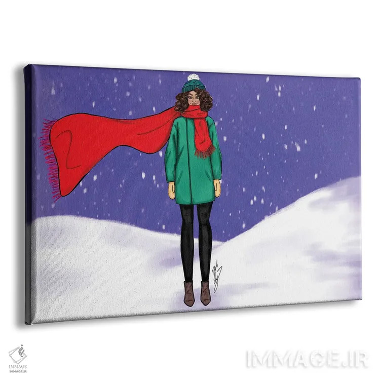 تابلو بگذار برف ببارد اثر بروک اشلی - نمای پرسپکتیو محصول