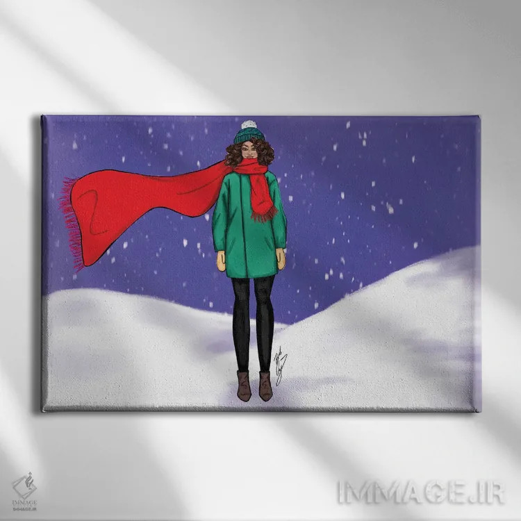 تابلو بگذار برف ببارد اثر بروک اشلی - نمای روبهرو روی دیوار
