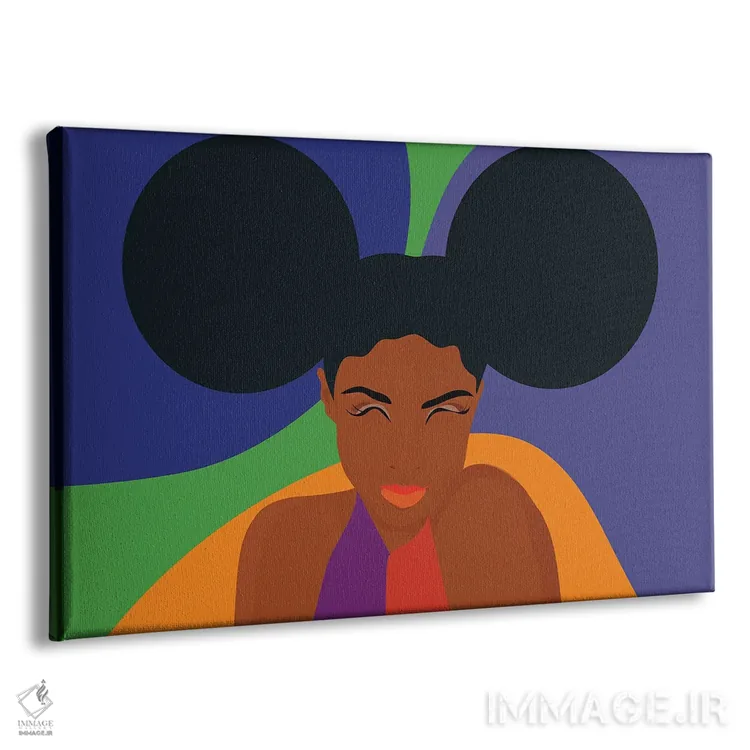 تابلو پافها (مو فرفری پفدار) اثر برندی آدامز-پیفوس - نمای پرسپکتیو محصول