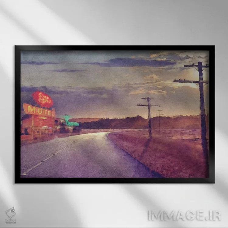 تابلو آخرین متل اثر نوا بی - نمای قابدار مشکی