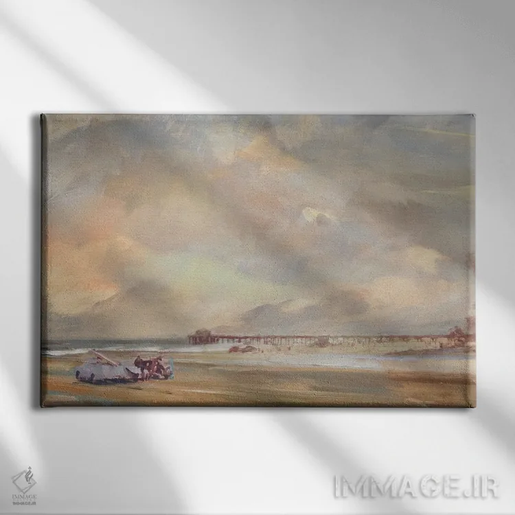 تابلو موج شمالی اثر نوا بی - نمای روبهرو روی دیوار