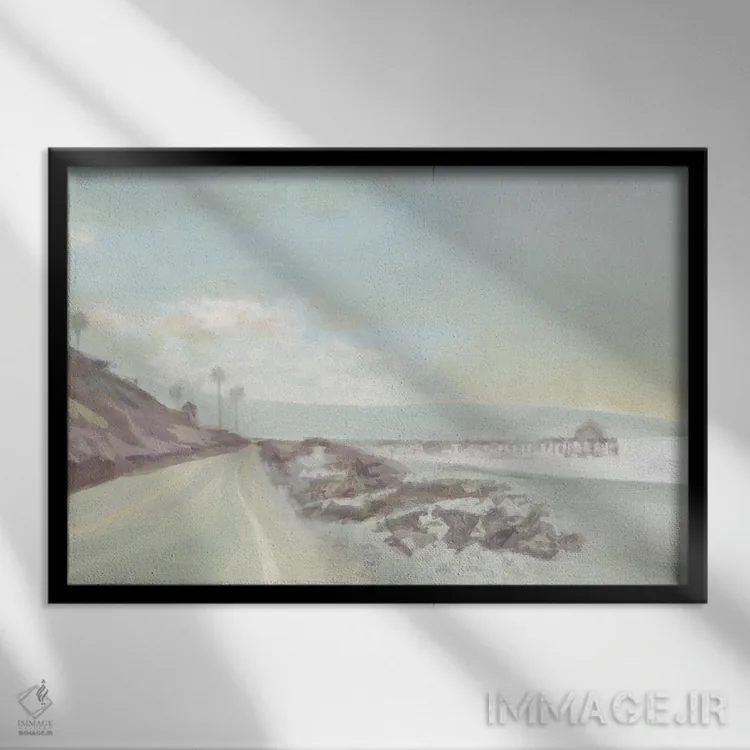 تابلو به سمت اسکله اثر نوا بی - نمای قابدار مشکی