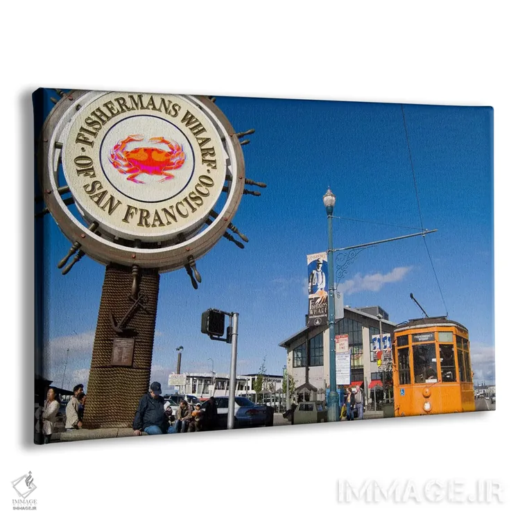 تابلو اسکله ماهیگیران، سانفرانسیسکو، کالیفرنیا، آمریکا اثر بیل باخمن - نمای پرسپکتیو محصول