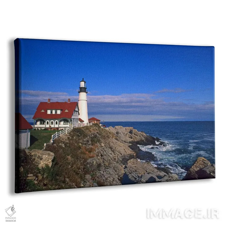 تابلو فانوس دریایی پورتلند هد I، کیپ الیزابت، کامبرلند کانتی، مِین، آمریکا اثر بیل باخمن - نمای پرسپکتیو محصول