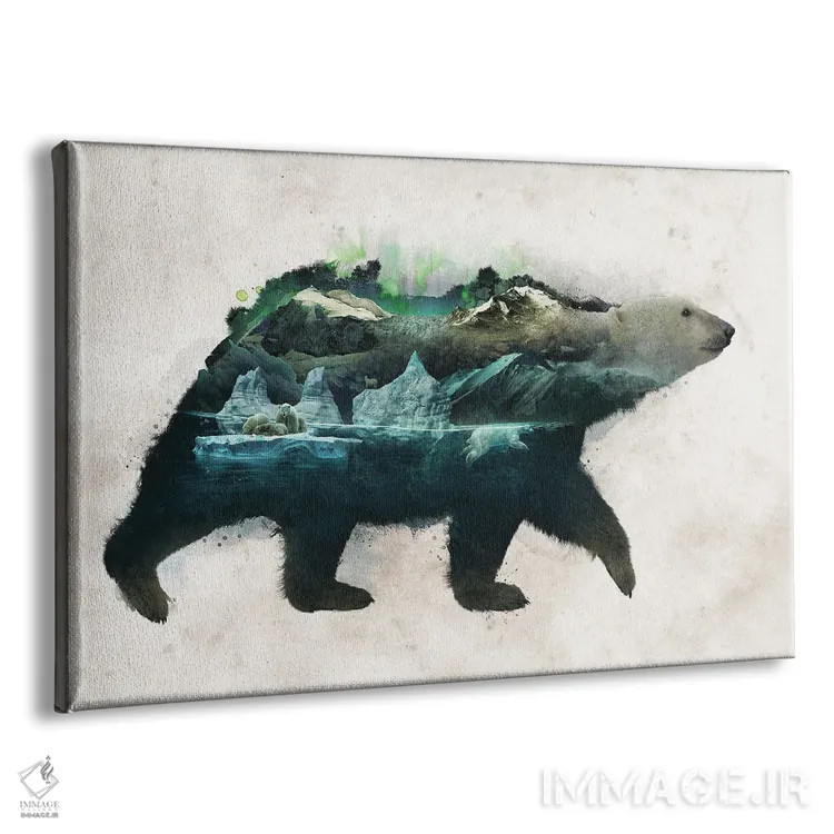 تابلو خرس قطبی اثر برت بیگرز - نمای پرسپکتیو محصول