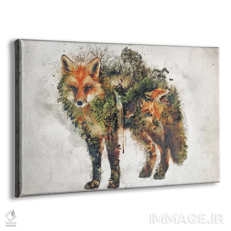 تابلو روباه فراواقعی اثر برت بیگرز - نمای پرسپکتیو محصول