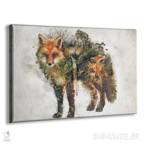 تابلو روباه فراواقعی اثر برت بیگرز - نمای پرسپکتیو محصول