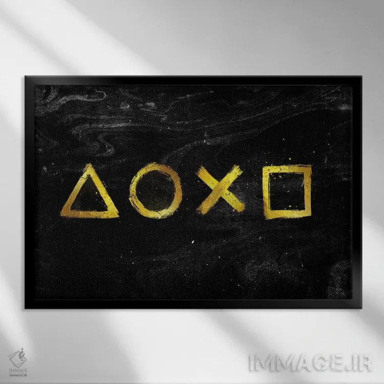 تابلو گیمر معاصر اثر برت بیگرز - نمای قابدار مشکی