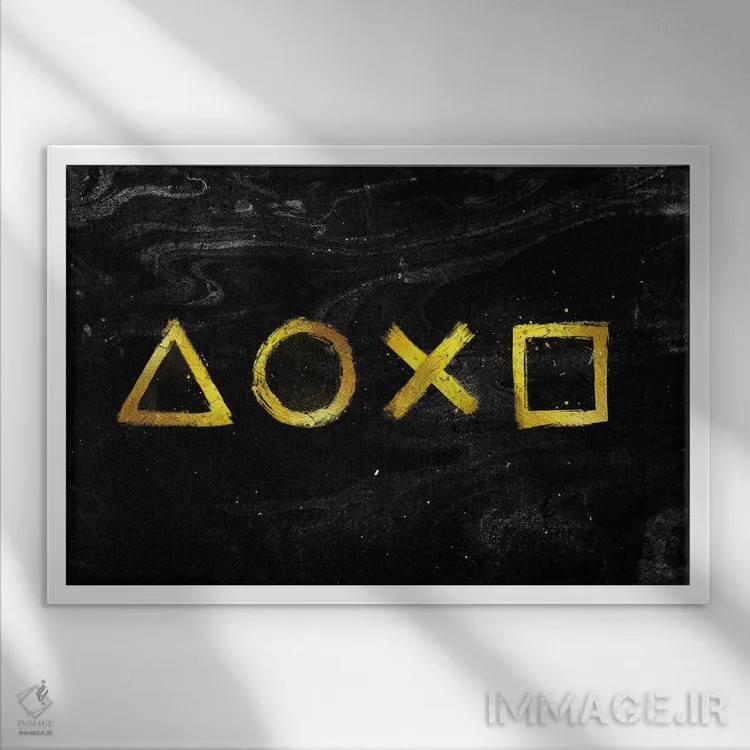 تابلو گیمر معاصر اثر برت بیگرز - نمای قابدار سفید