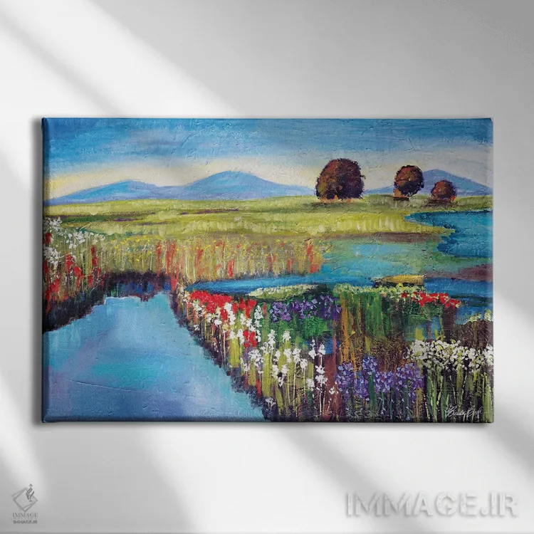 تابلو اختصاص زمان برای لذت از منظره اثر برندا بوش - نمای روبهرو روی دیوار