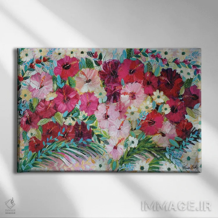 تابلو نفس کشیدن در هوای گرمسیری اثر برندا بوش - نمای روبهرو روی دیوار