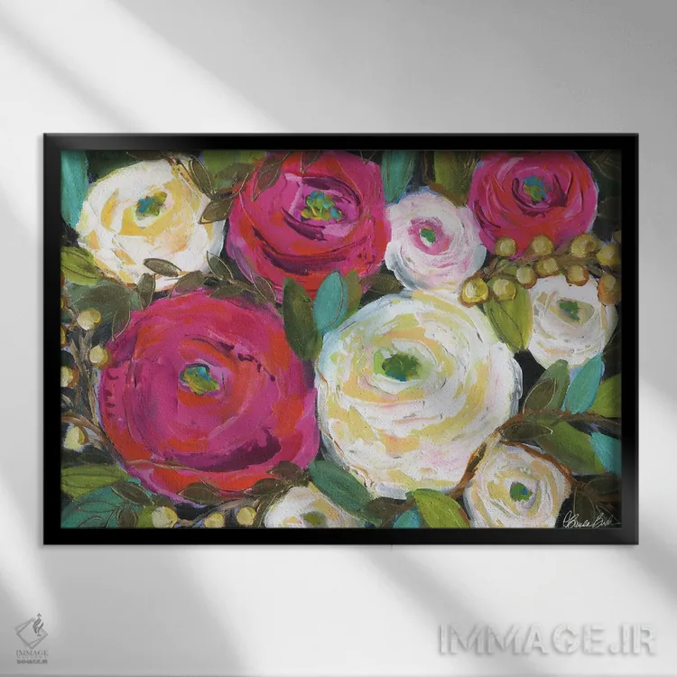 تابلو زندگی چیزی جز یک رویا نیست اثر برندا بوش - نمای قابدار مشکی