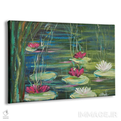 تابلو برگهای زنبق در بهار اثر برندا بوش - نمای پرسپکتیو محصول