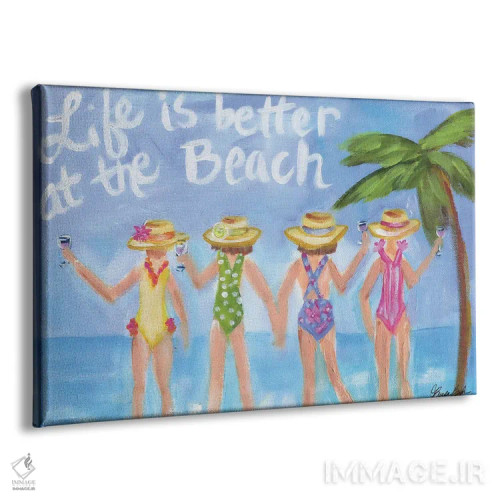 تابلو همه چیز بهتر در ساحل اثر برندا بوش - نمای پرسپکتیو محصول