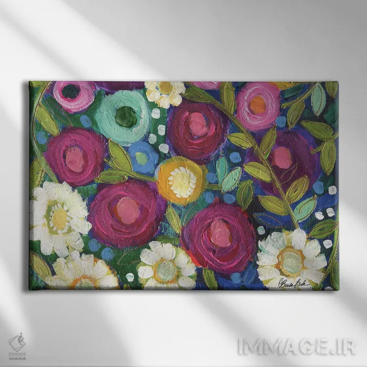 تابلو چراغهای باغ II اثر برندا بوش - نمای روبهرو روی دیوار