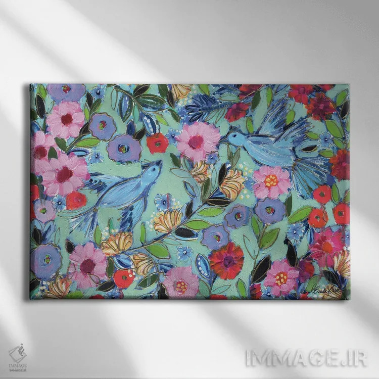 تابلو زندگی زیباست اثر برندا بوش - نمای روبهرو روی دیوار