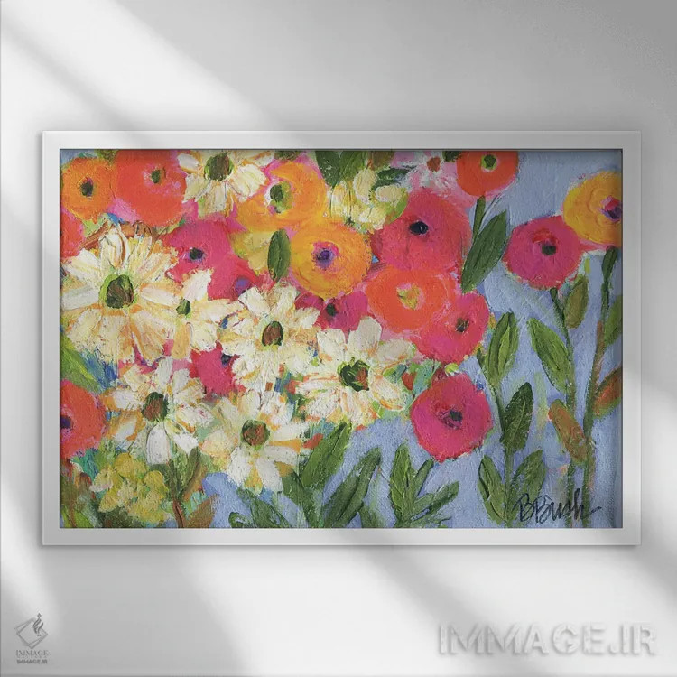 تابلو رنگهای آفتاب اثر برندا بوش - نمای قابدار سفید