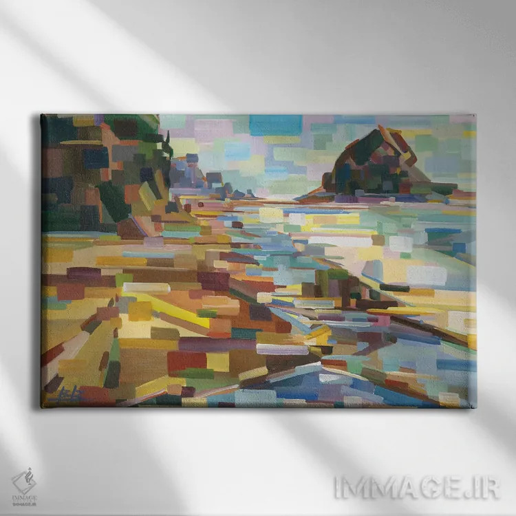 تابلو ساحل برتر (بازی با کلمات Best Coast = غرب آمریکا) اثر بروک بورچرباورگ - نمای روبهرو روی دیوار