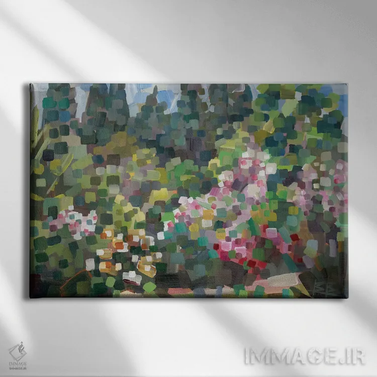 تابلو باغ گیاهشناسی در بهار اثر بروک بورچرباورگ - نمای روبهرو روی دیوار