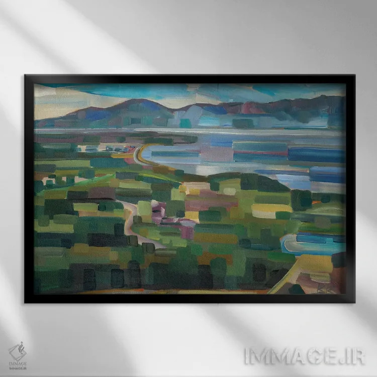 تابلو منظرهای از پارک غازها اثر بروک بورچرباورگ - نمای قابدار مشکی