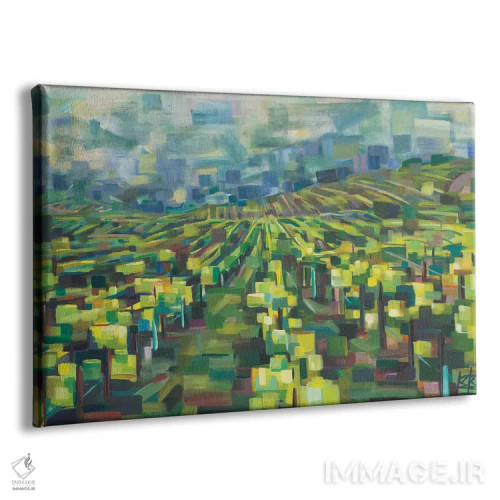 تابلو تاکستانهای زرد تا همیشه اثر بروک بورچرباورگ - نمای پرسپکتیو محصول