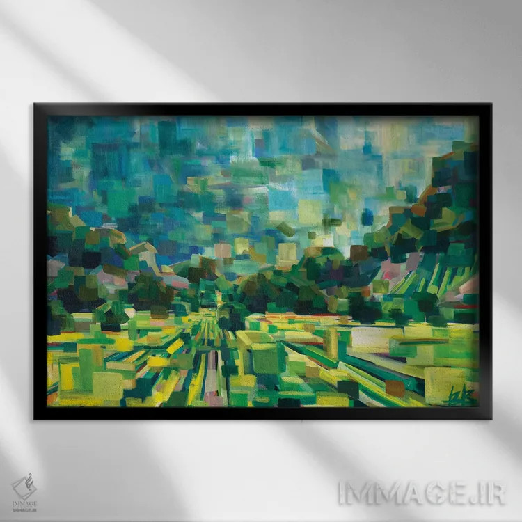 تابلو تابستان اثر بروک بورچرباورگ - نمای قابدار مشکی